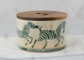 Brottopf m Holzdeckel,Zebra