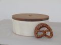 Brottopf hell, Deckel Walnuss