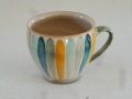 Kugeltasse 0,3 l, l. Blatt,  orange, petrol, grau, mint,