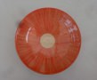 Tiefer Teller rot gekämmt, 21 u. 23,5 cm